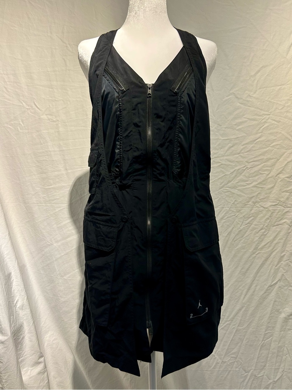 Nike Jordan 23 | Engineered Black Longline Zip Vest Dress